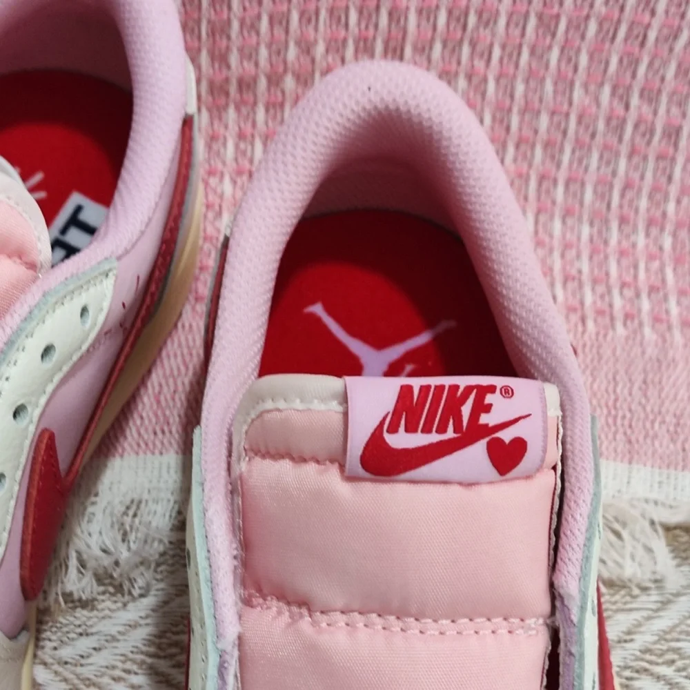 Travis Scott Pink and White Women's Low-Top Sneakers - Picture 2 of 7